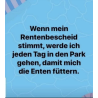 Rentnerfütterung durch Enten