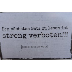 Streng verboten