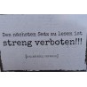 Streng verboten