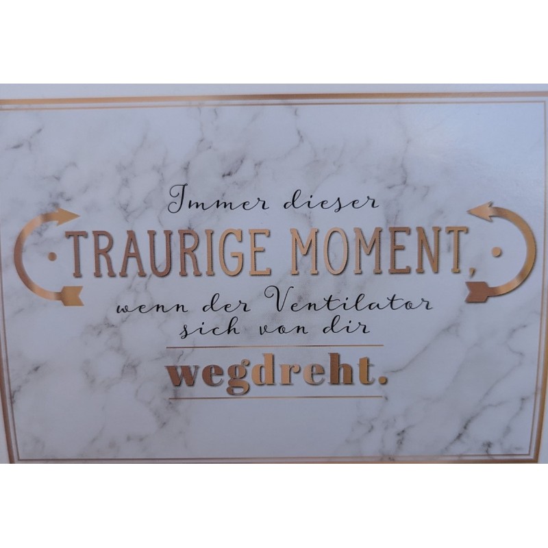 trauriger Ventilator Moment