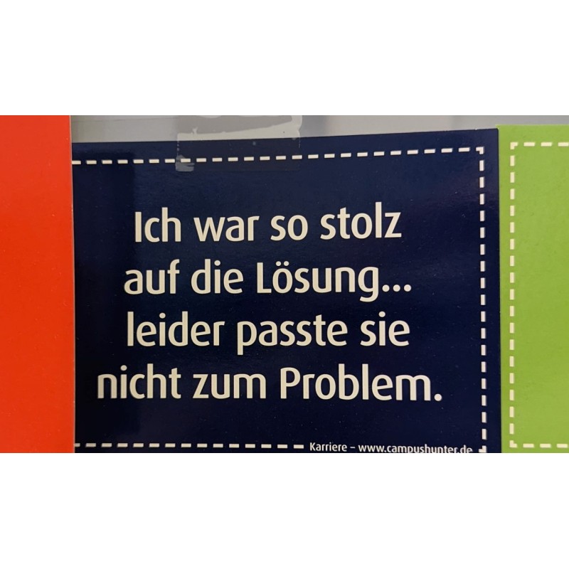Wenn die Lösung nicht zum Problem passt